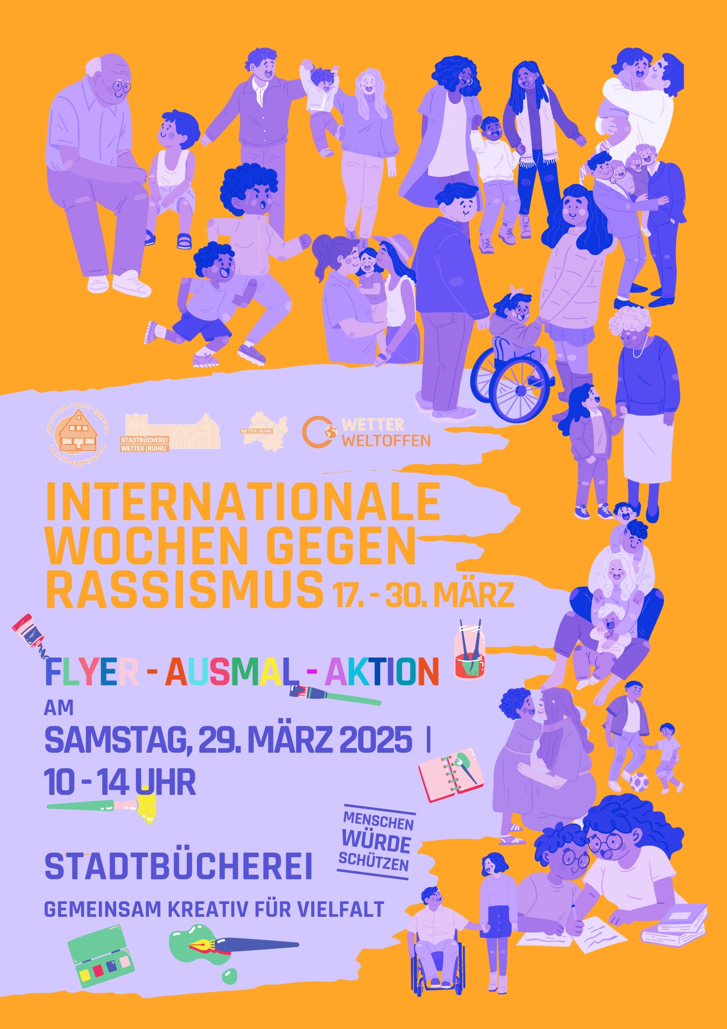 Plakat Ausmalaktion