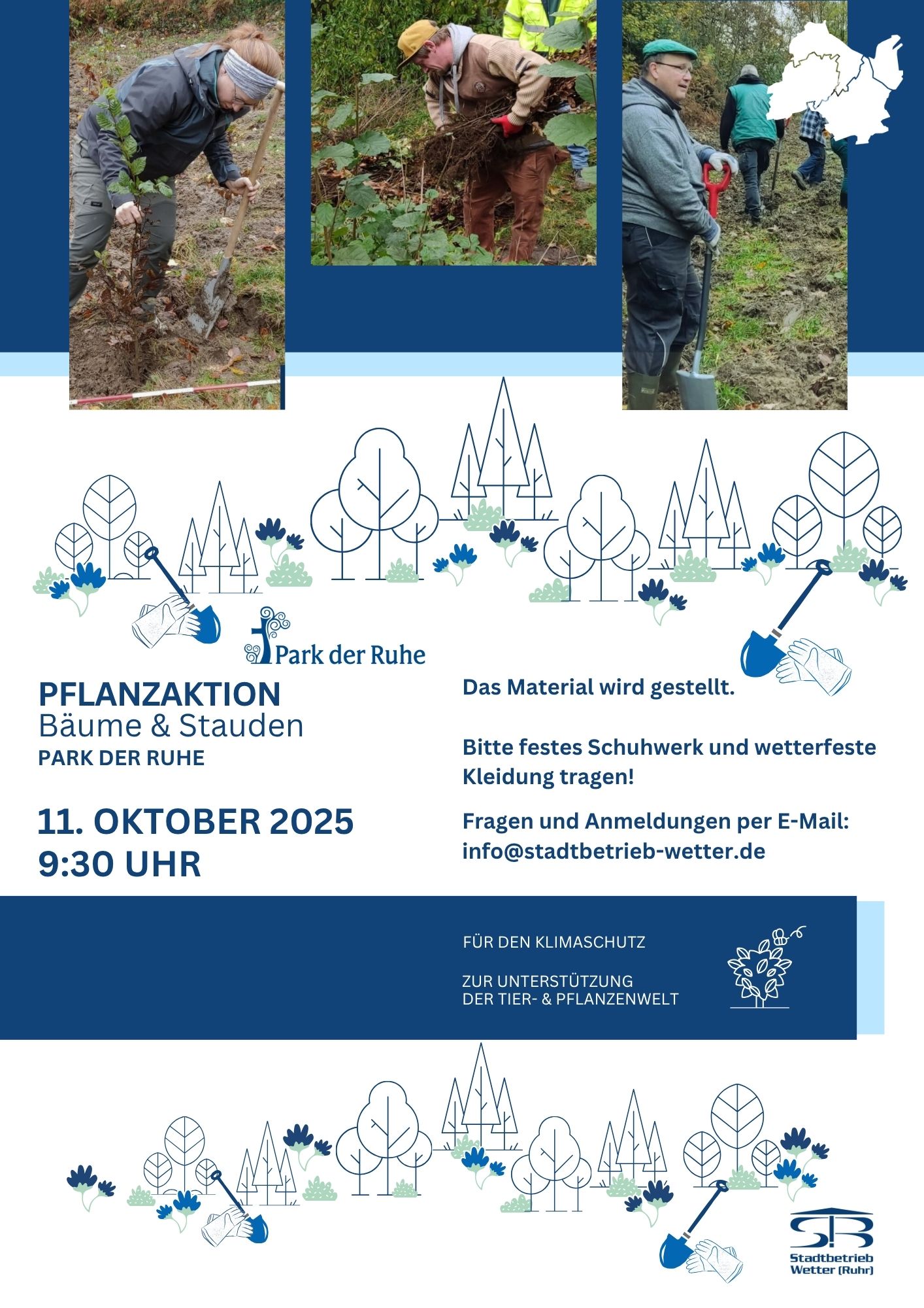Pflanzaktion im Park der Ruhe