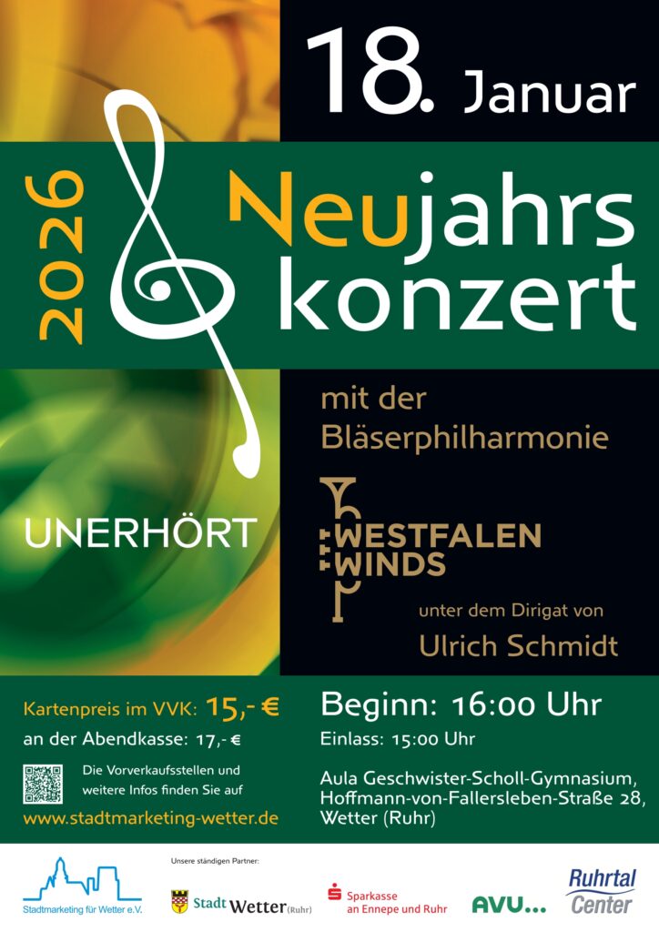 Neujahrskonzert mit Bläserphilharmonie Westfalen Winds