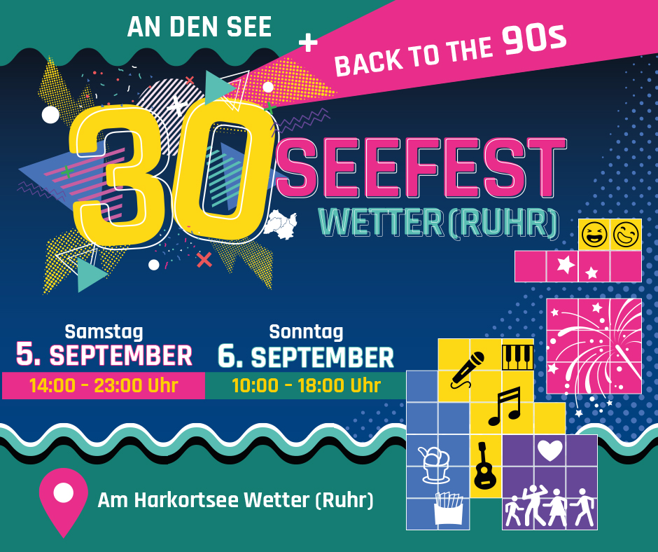 Das Bild lädt ein, zum Seefest zu kommen. Es findet am 5. und 6. September statt.